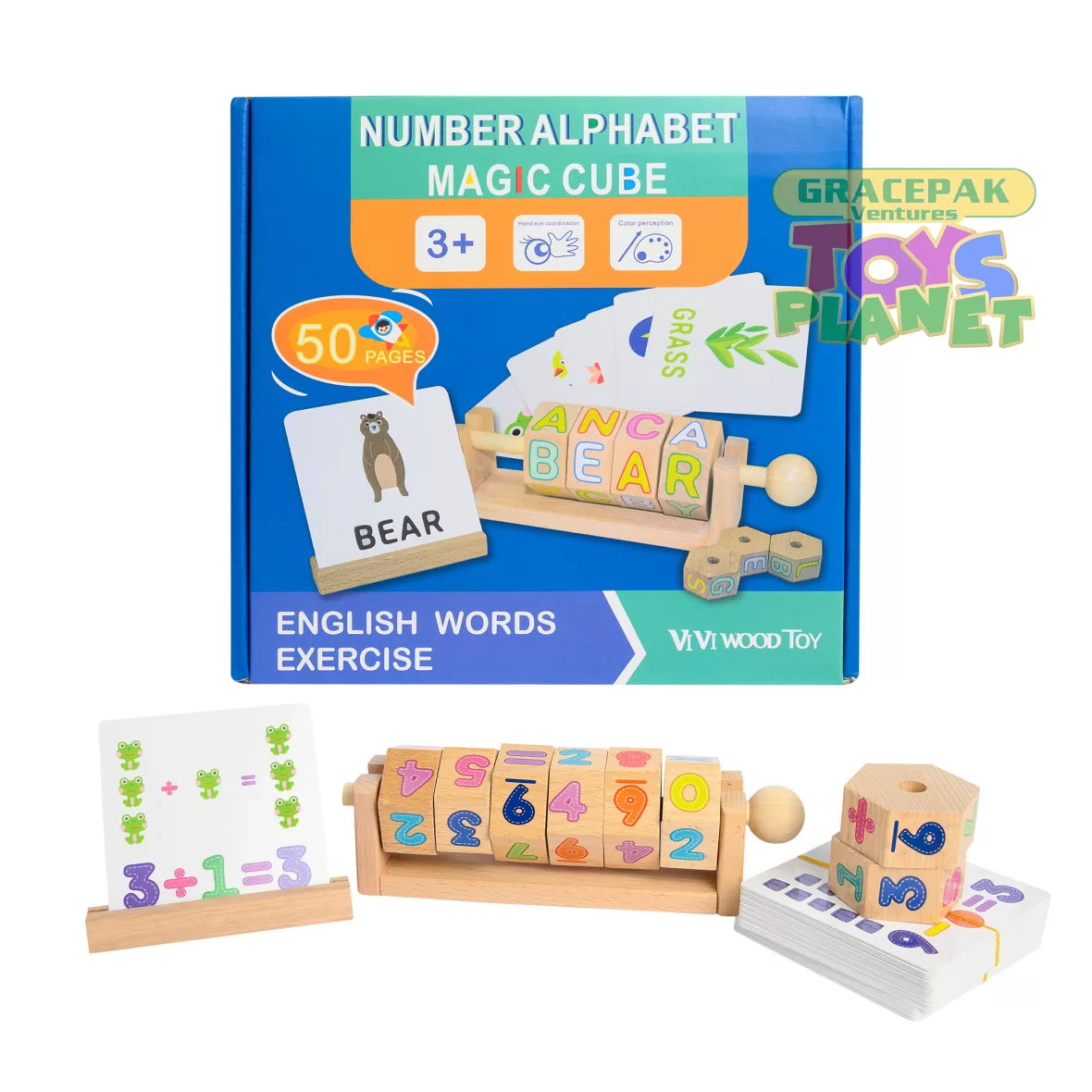Wooden Numbers Magic Cubes