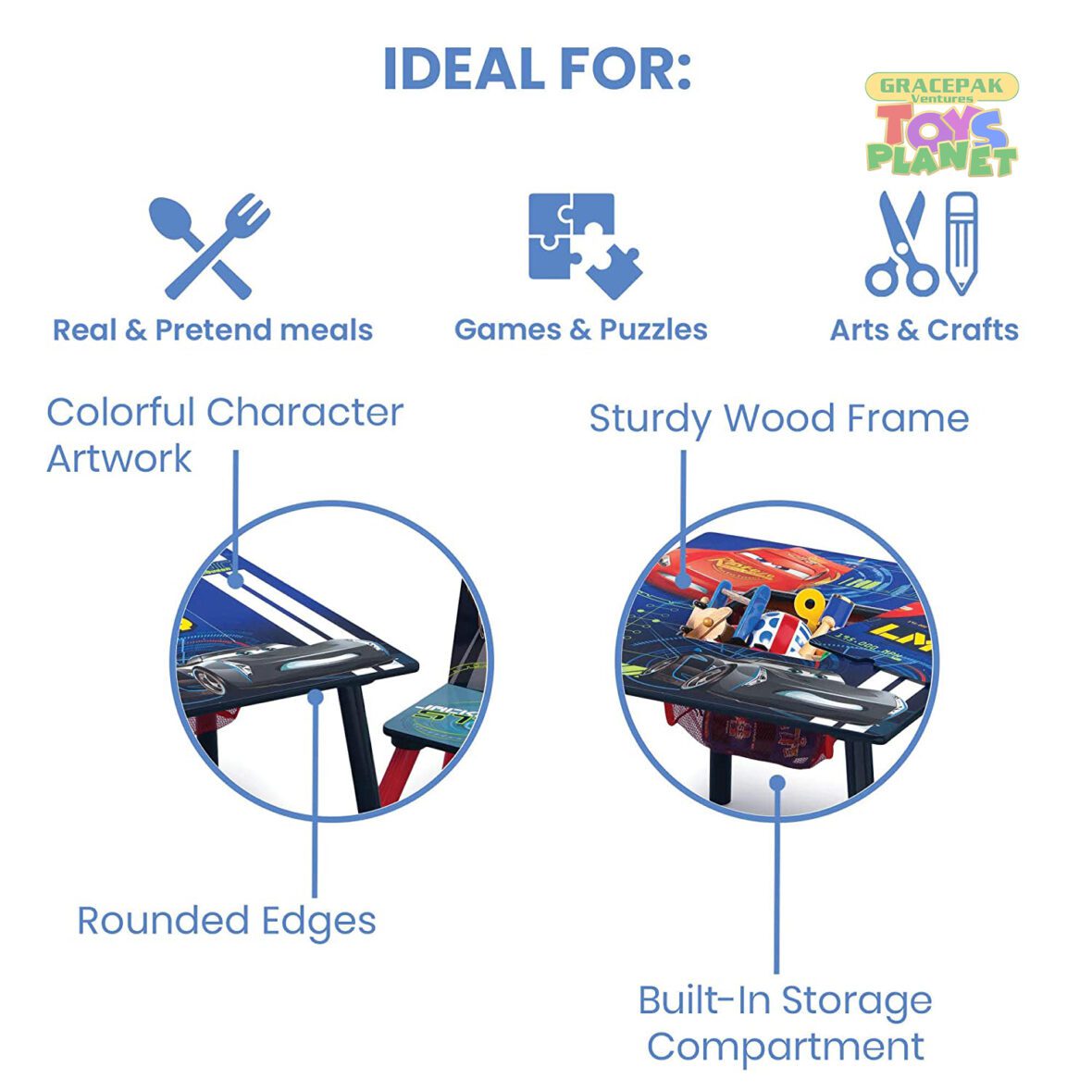 Delta Furniture_Cars Table and Chair Set with Storage_3