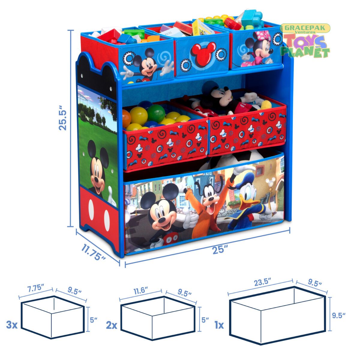 Delta Furniture_Mickey Mouse Multi-Bin Toy Organizer_2