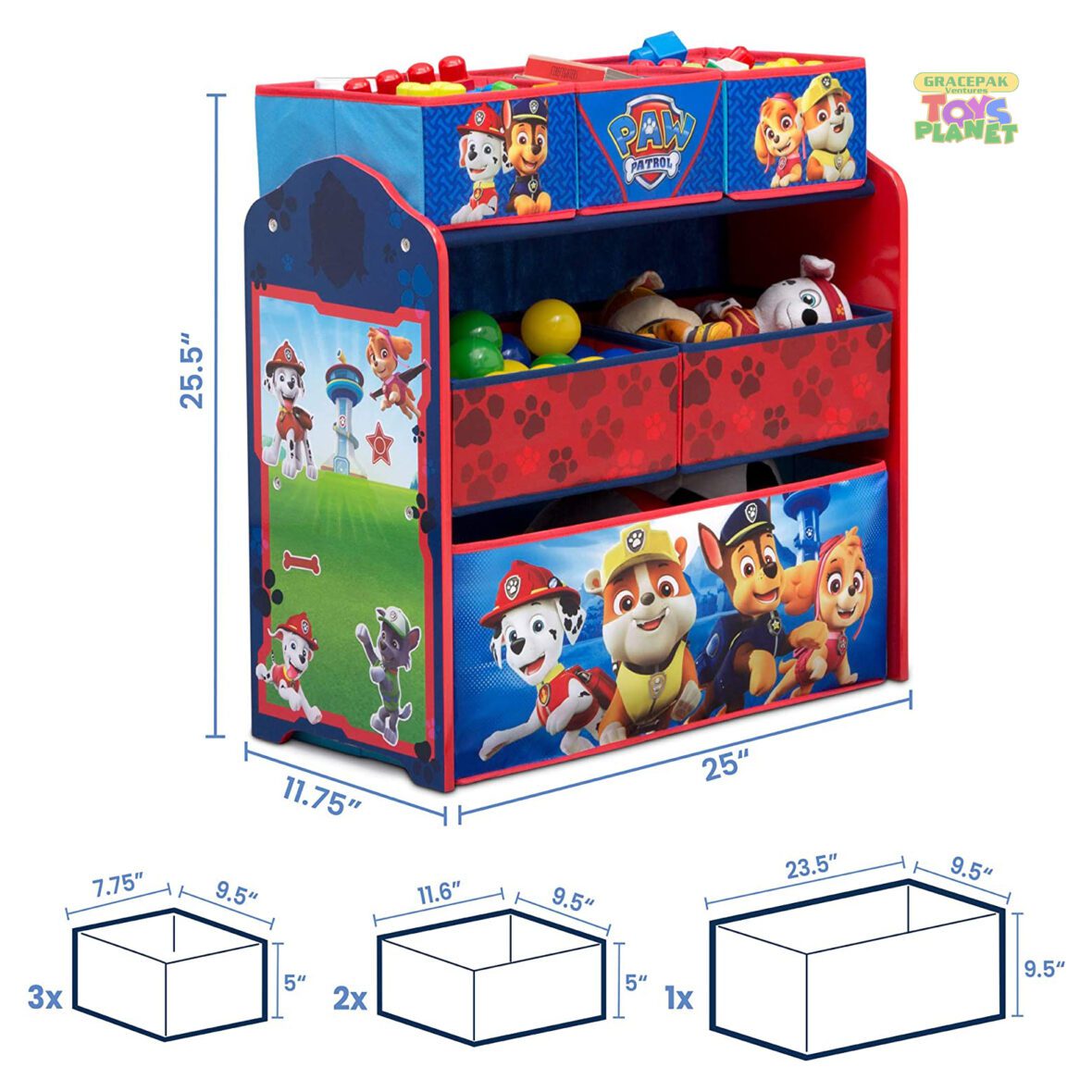 Delta Furniture_PAW Patrol Multi-Bin Toy Organizer_2