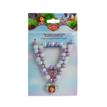Disney_Sofia the First 2 Pcs Fashion Necklace and Bracelet Jewelry Set _1
