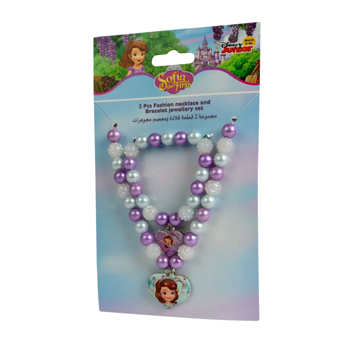 Disney_Sofia the First 2 Pcs Fashion Necklace and Bracelet Jewelry Set _2