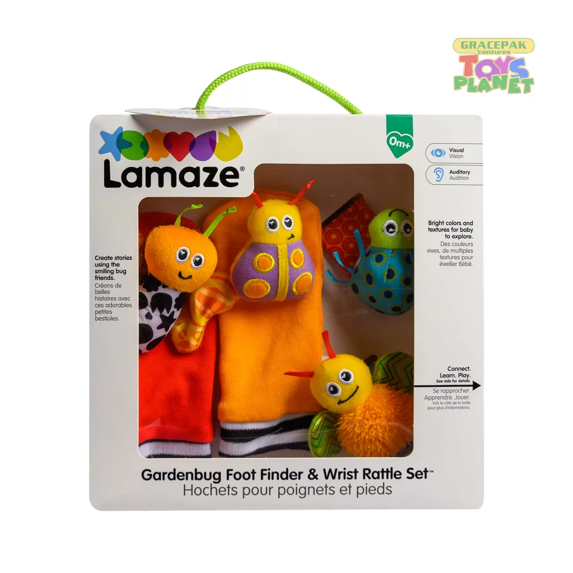 L27634_Lamaze Gardenbug Wrist Rattle Footfinder Set