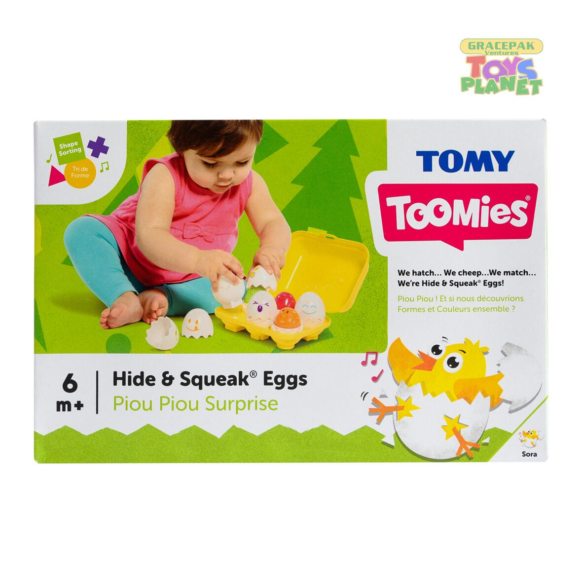 TOMY Toomies Hide and Squeak Eggs