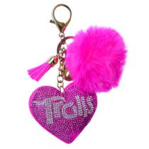 Universal_Dream Works Trolls Keyring with Stone Metal Charm and Pompoms_1
